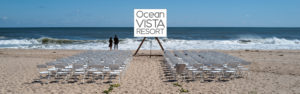 Wedding on Amagansett beach at ocean Vista Resort